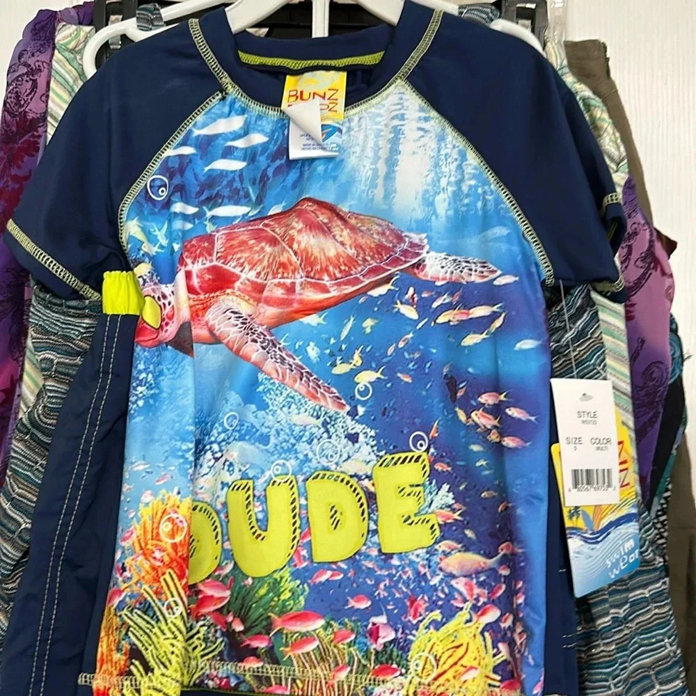 NWT 2PC Boy’s Swim Set Bunz Kidz - Size 5